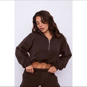 Set Active Espresso Quarter-Zip